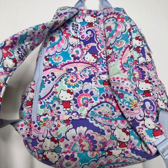 Vera Bradley Hello Kitty Paisley Quilted Backpack Sanrio Multicolor Floral Bag main image 9